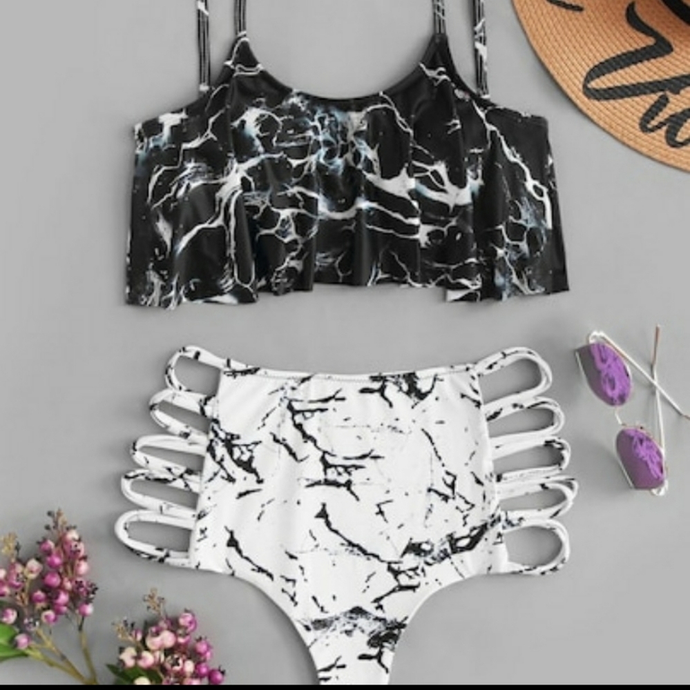 Marble Print Bikini